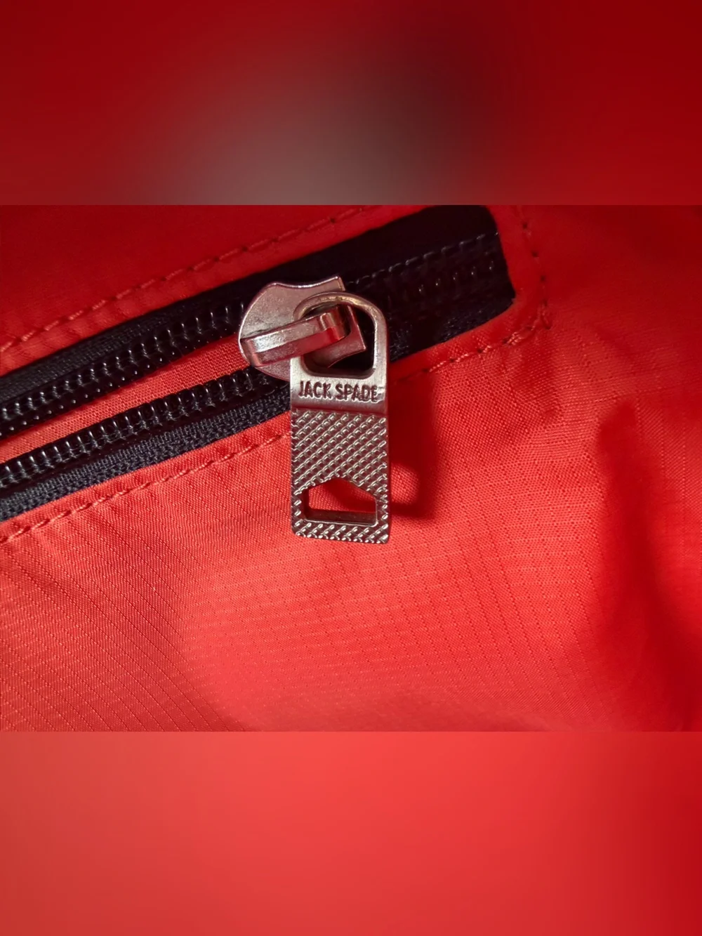 Jack Spade Greene St medium shoulder messenger bag orange lining heavy canvas